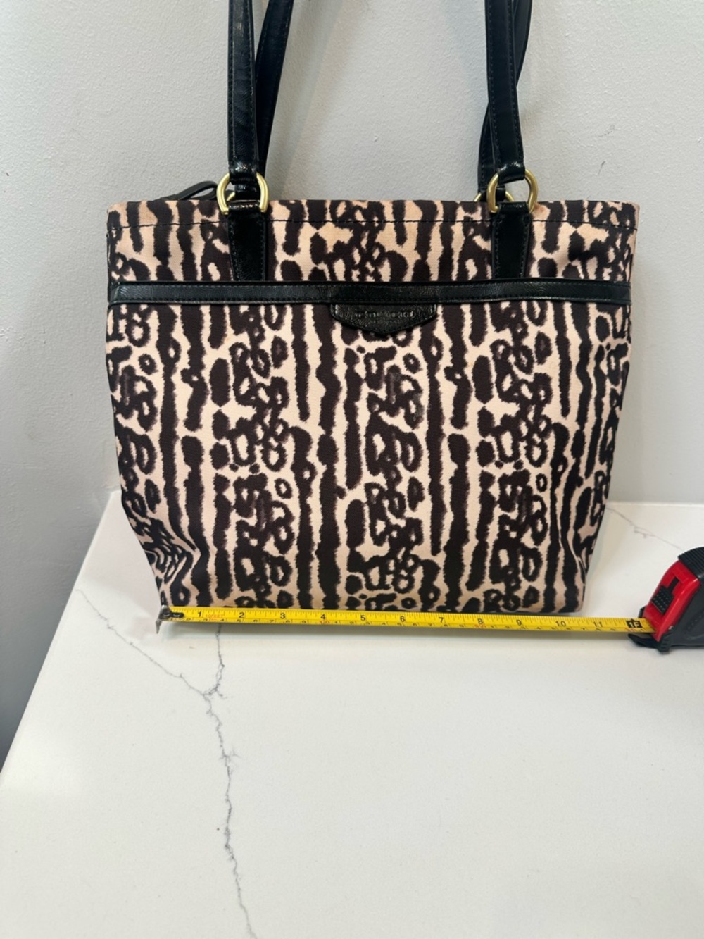 Coach Ocelot Tote Bag with Black Handles - Picture 7 of 10
